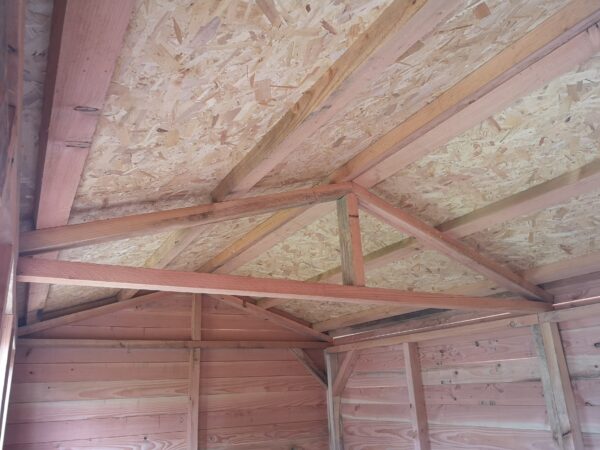 picture of the inside of a shed roof with apex